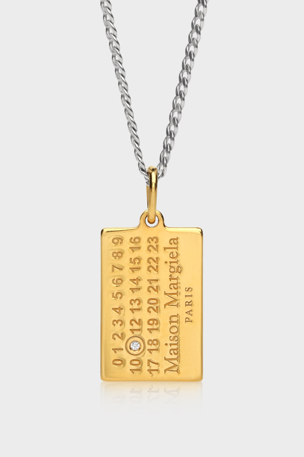 Maison Margiela Numeric diamond pendant necklace