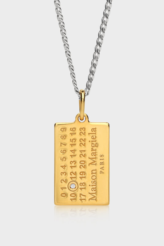 Maison Margiela Numeric diamond pendant necklace