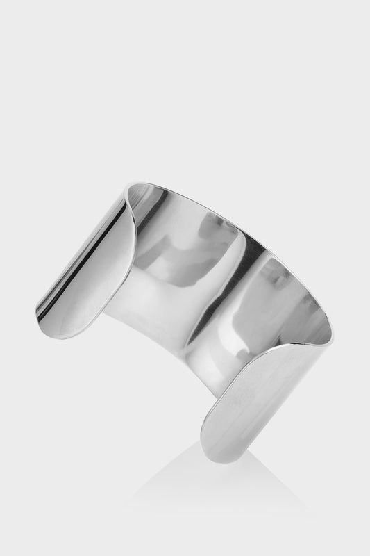 Maison Margiela Logo wide cuff bracelet