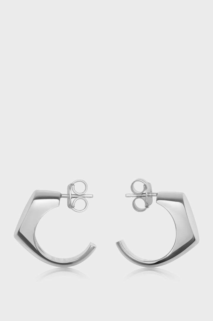 Logo signet earrings