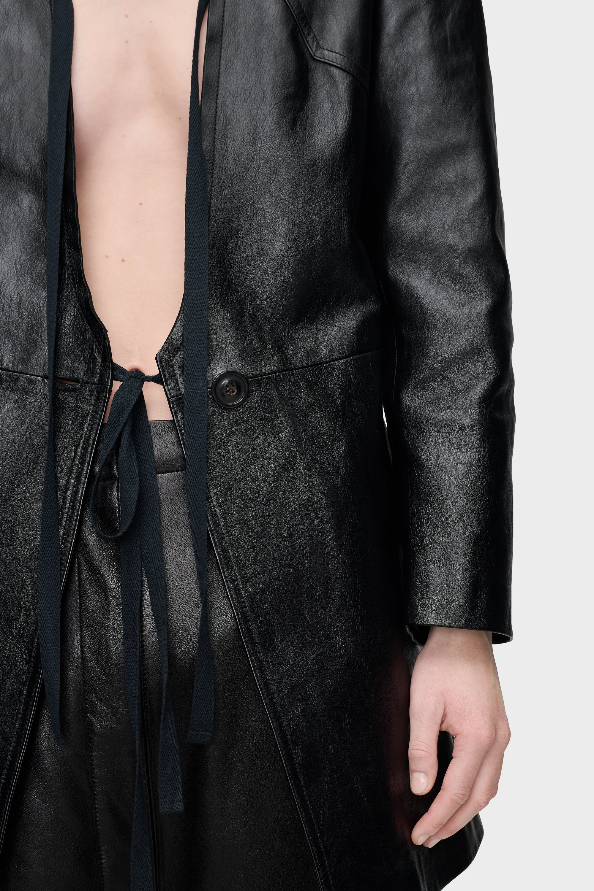 Designer Black Leather Jacket | Shop Online | Maison Margiela