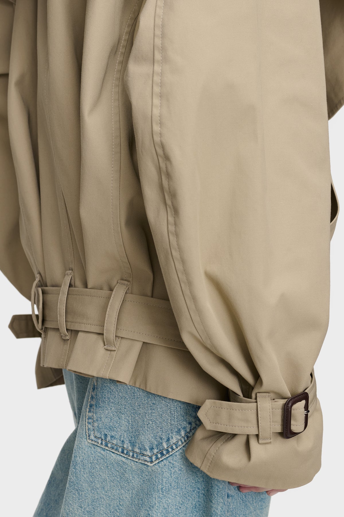 Folded Collar Cotton Caban