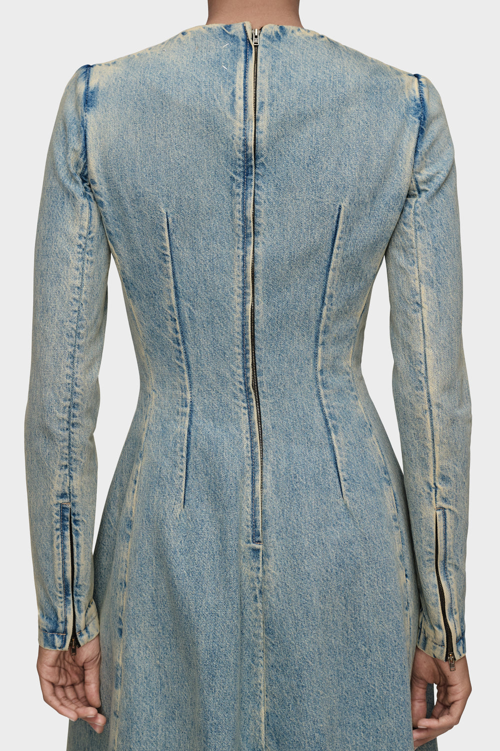 Maison Margiela فستان الدنيم ميدي