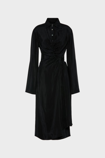 Draped Shirt Dress