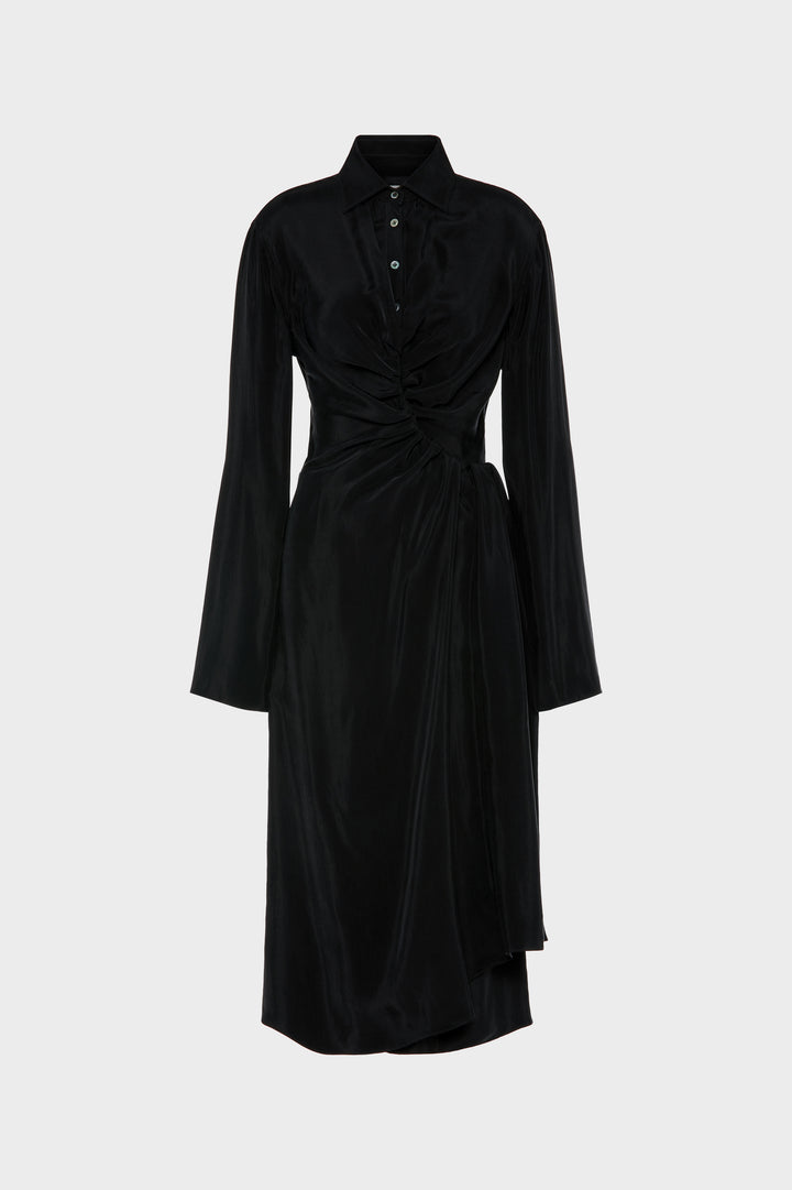 Draped Shirt Dress