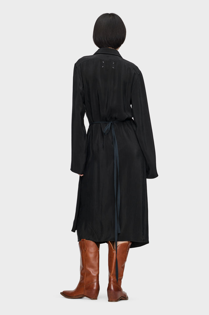 Draped Shirt Dress