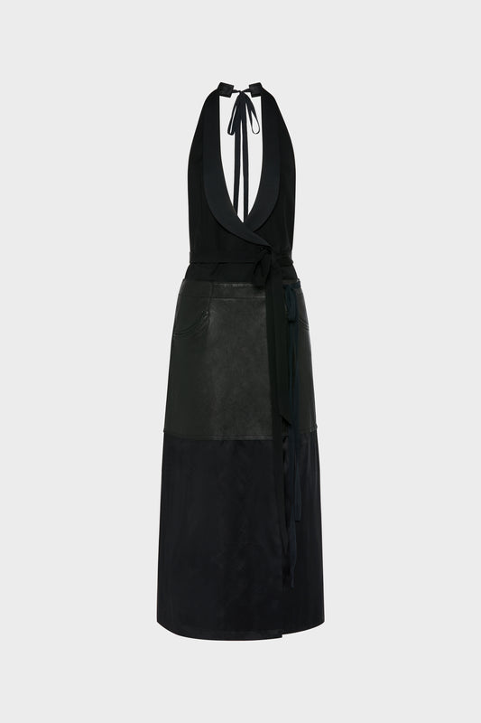 Maison Margiela فستان هالترنيك المرقعة