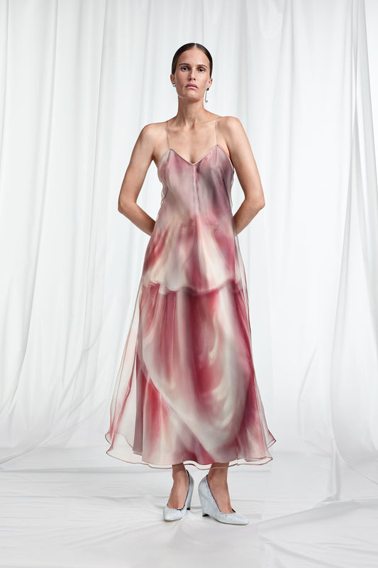 Maison Margiela Trompe L'Oeil Organza Slip Dress