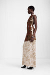 Maison Margiela Slashed Velvet Floral Maxi Dress