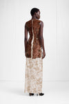 Maison Margiela Slashed Velvet Floral Maxi Dress
