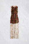 Maison Margiela Slashed Velvet Floral Maxi Dress