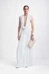 Maison Margiela Cowl-Neck Crinkled Maxi Dress