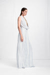 Maison Margiela Cowl-Neck Crinkled Maxi Dress