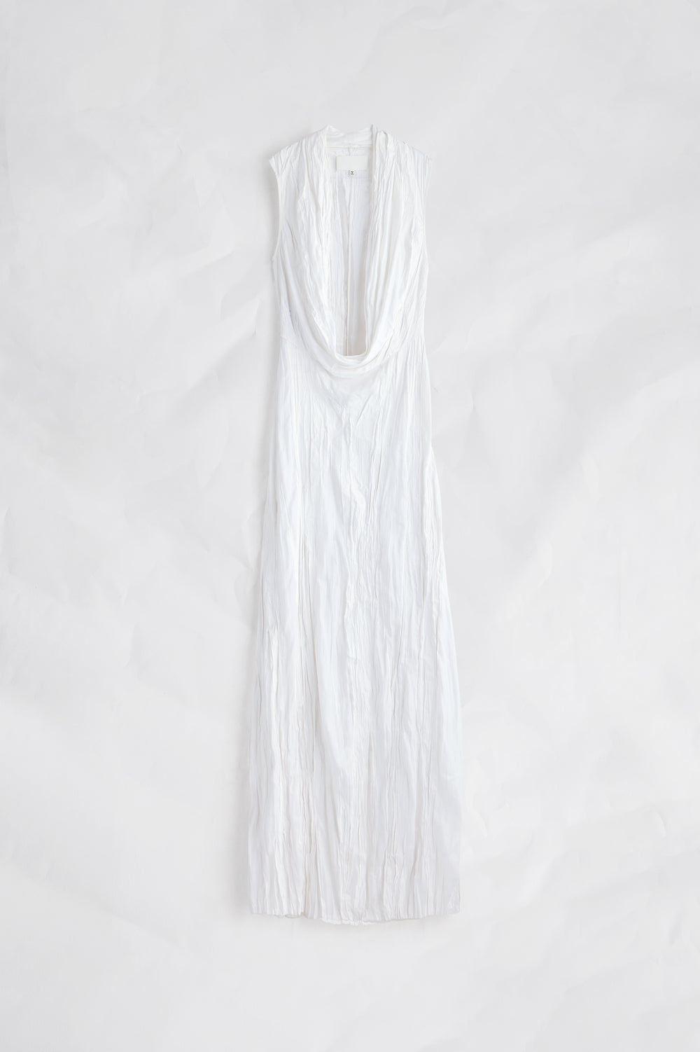 Maison Margiela Cowl-Neck Crinkled Maxi Dress