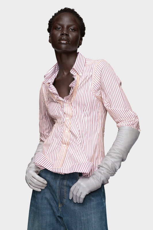 Maison Margiela Layered tulle shirt