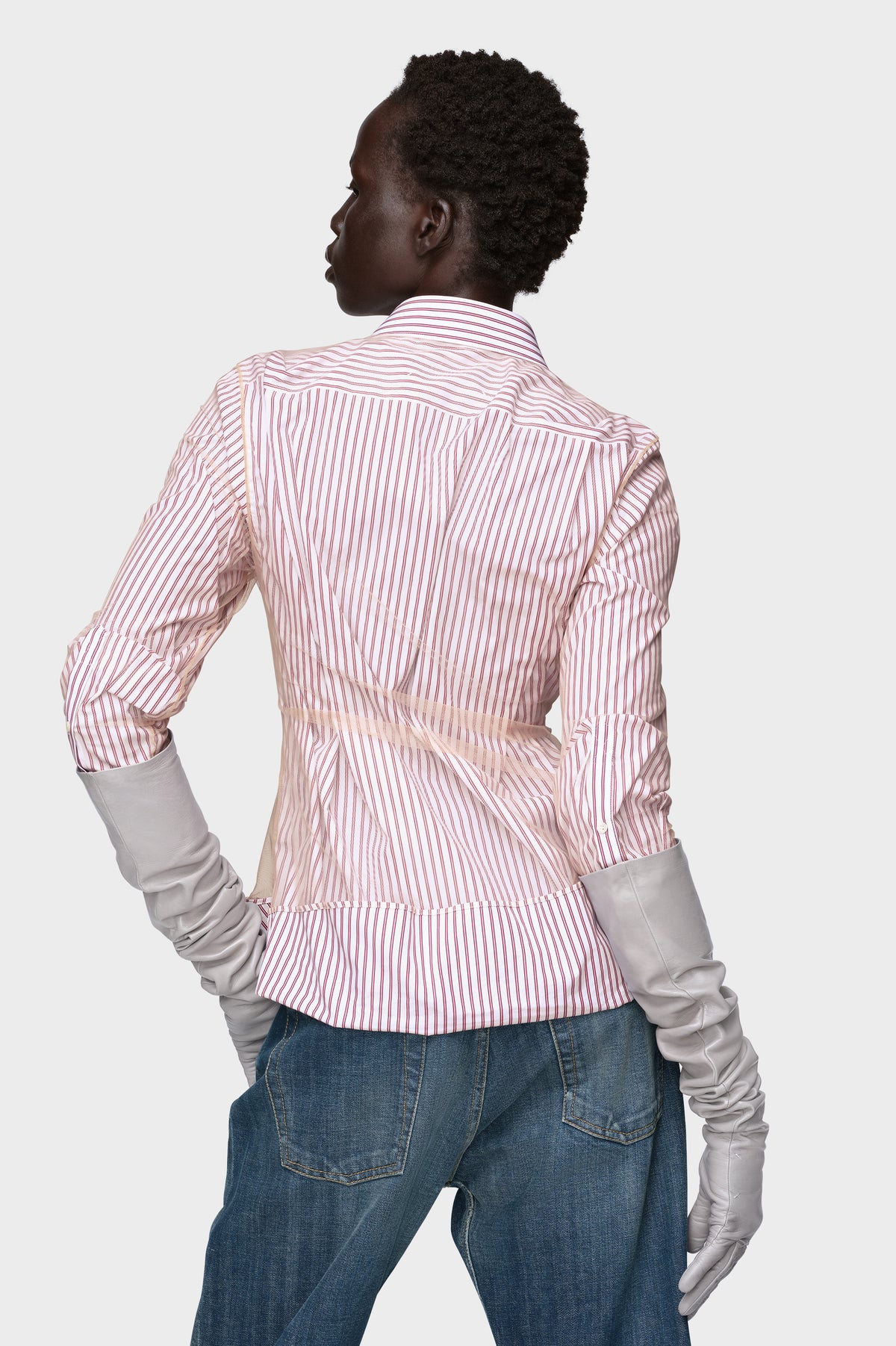 Layered tulle shirt