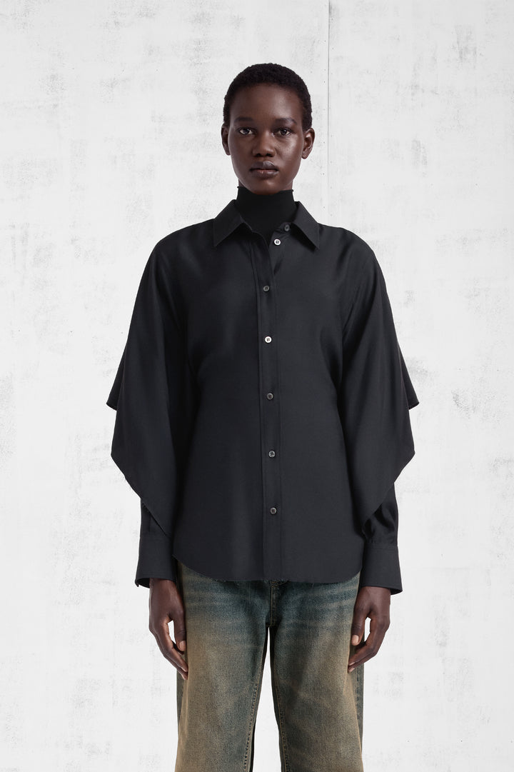 Cape-Sleeve Shirt