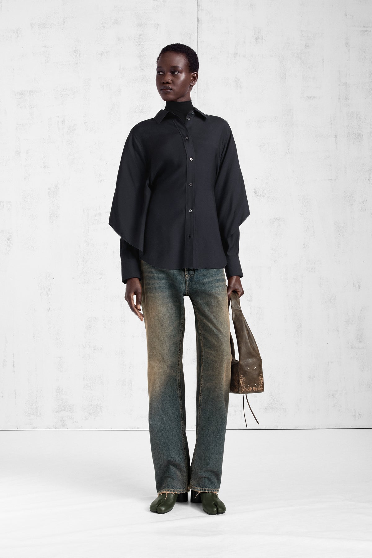 Cape-Sleeve Shirt