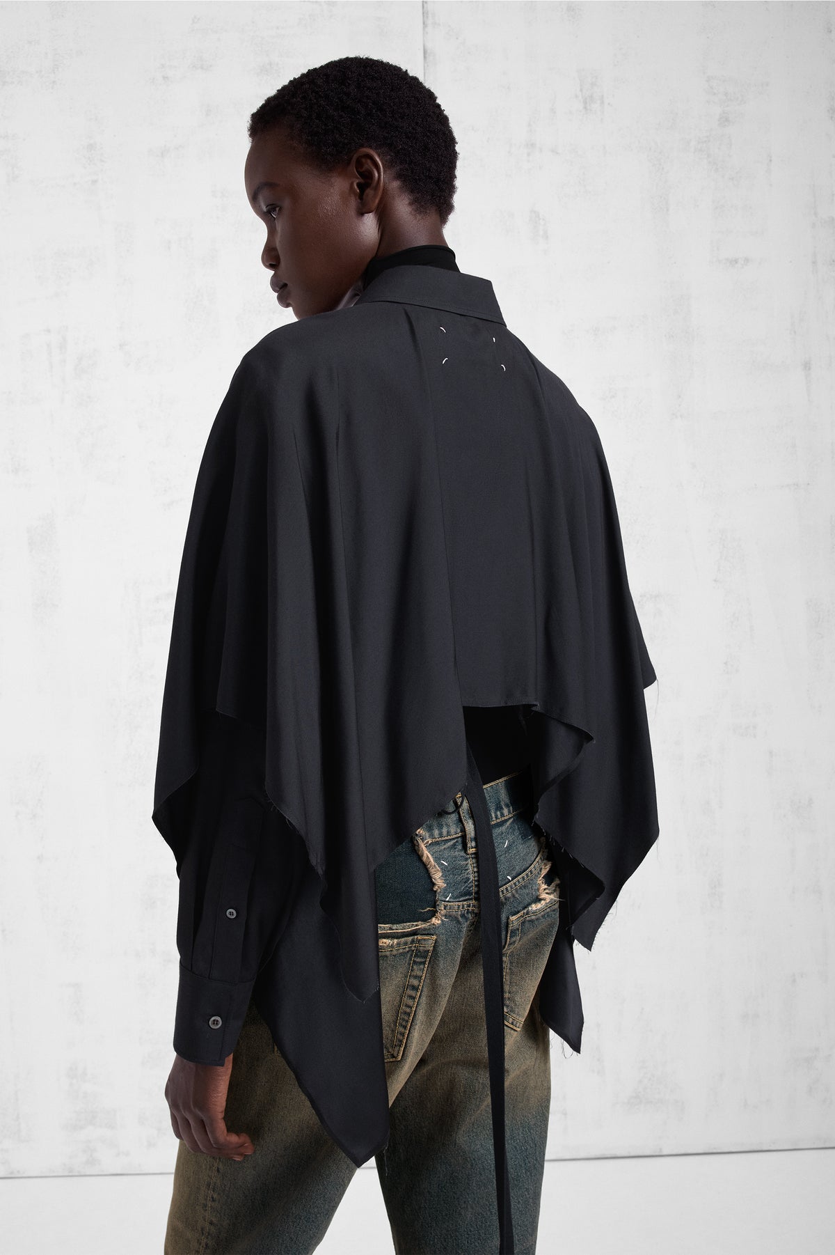 Cape-Sleeve Shirt