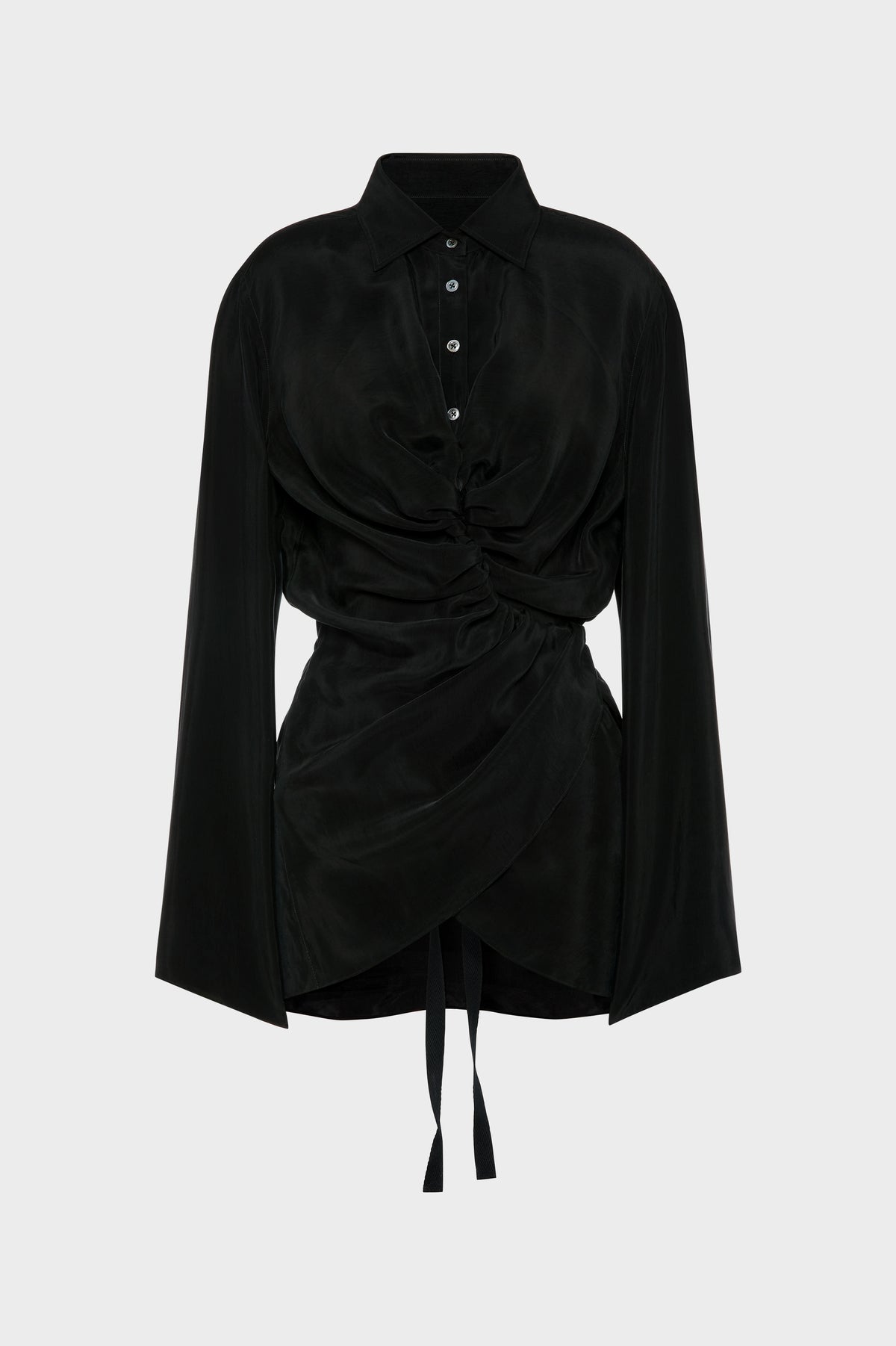 Ruched Wrap Shirt