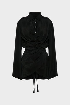 Ruched Wrap Shirt
