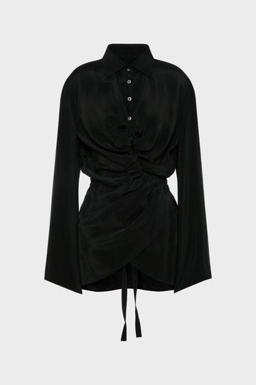 Ruched Wrap Shirt