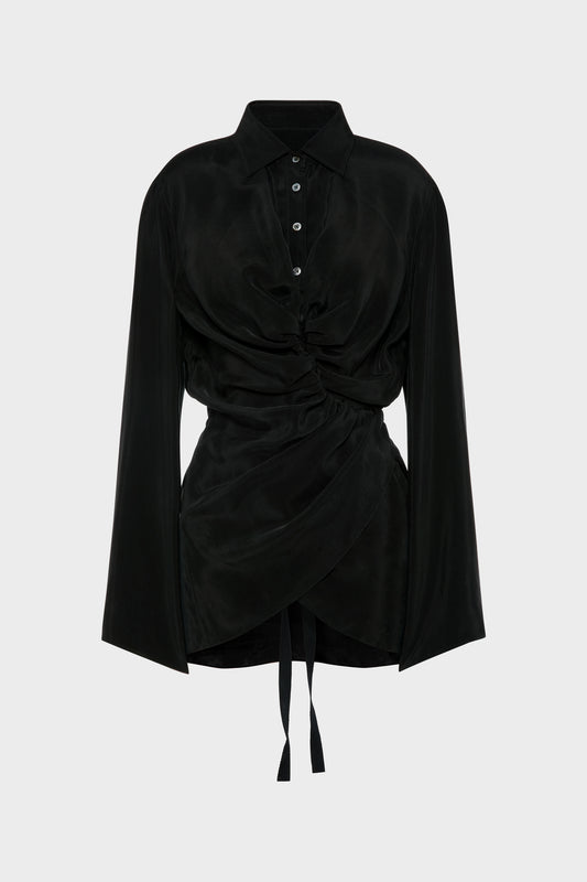 Maison Margiela قميص ملفوف مكشكش