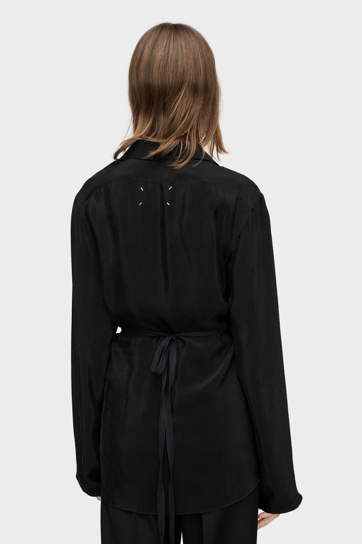 Ruched Wrap Shirt