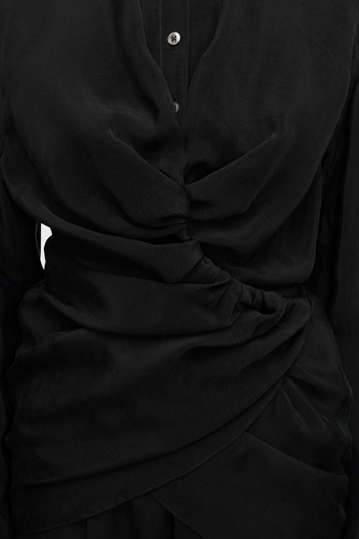 Ruched Wrap Shirt