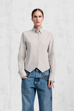 Check Cotton Swallowtail Shirt