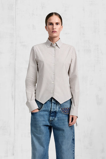 Check Cotton Swallowtail Shirt