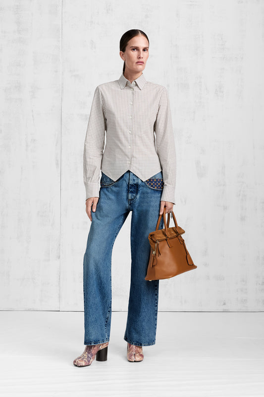 Maison Margiela Check Cotton Swallowtail Shirt