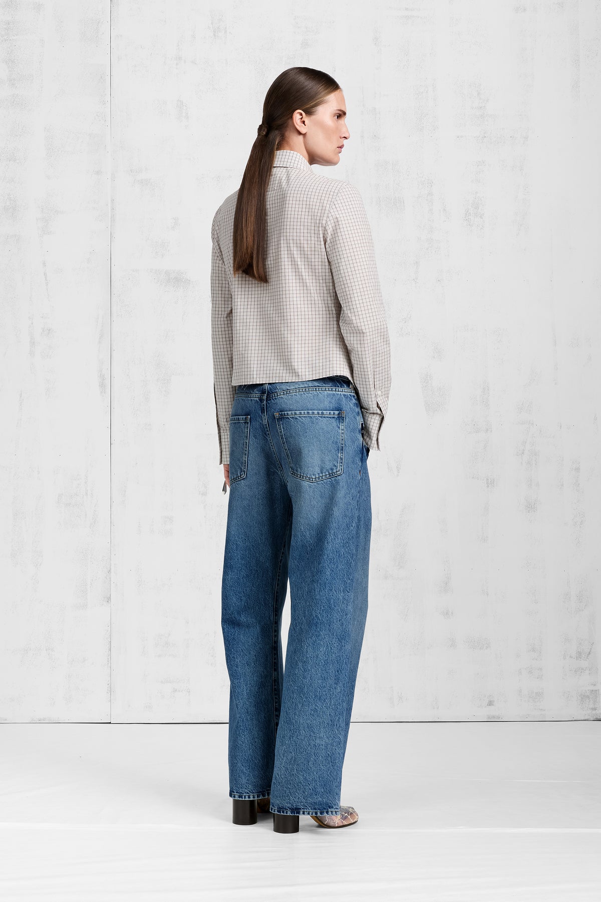 Check Cotton Swallowtail Shirt