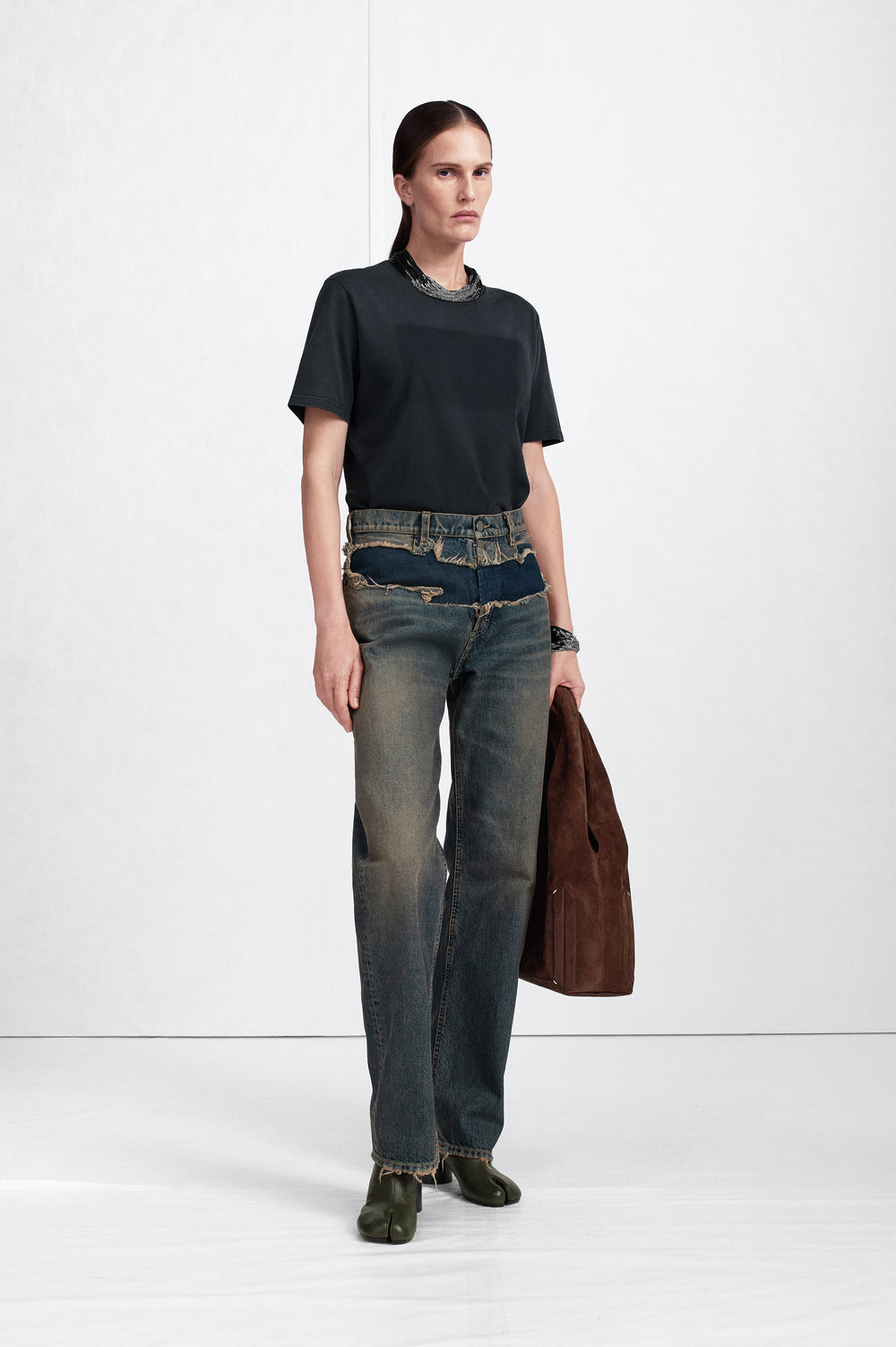 Maison Margiela Tonal Patch Cotton Jersey T-Shirt