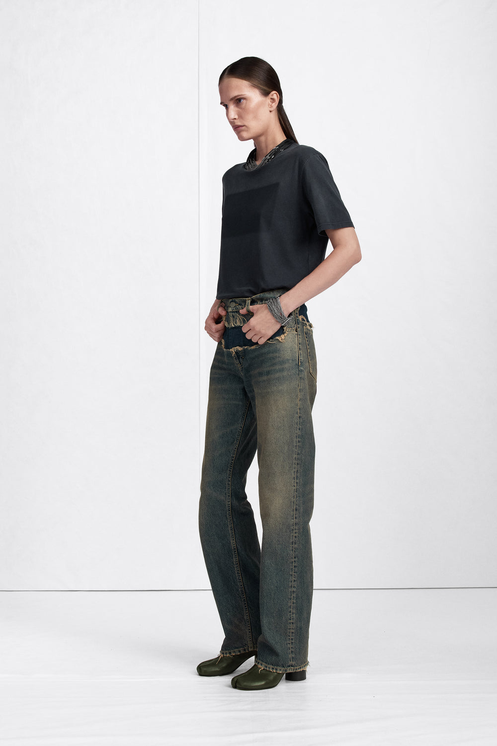 Maison Margiela Tonal Patch Cotton Jersey T-Shirt