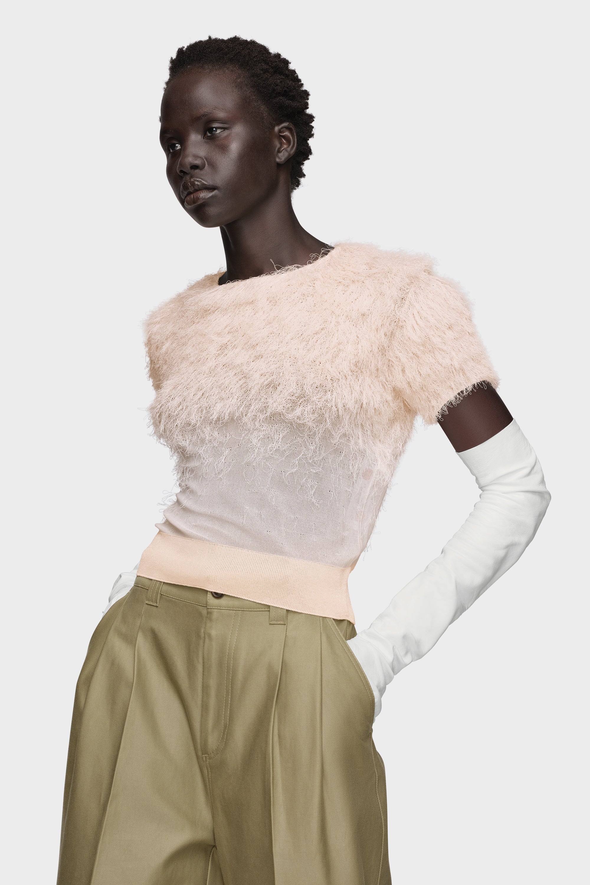 【美品】MARGA SAILOR SUMMER KNIT Designer Pink Retrograde silk knit top | Shop Online | Maison Margiela