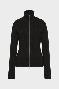 Wool zipped cardigan