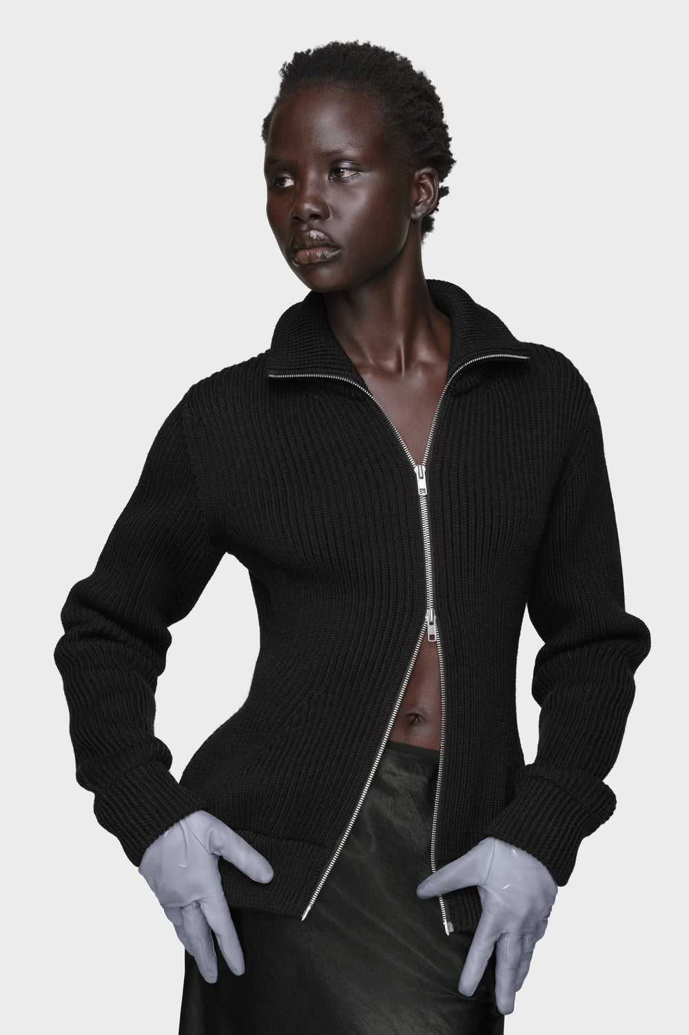 Maison Margiela Wool zipped cardigan