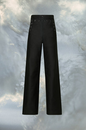 Satin cotton trousers