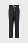 Maison Margiela Pinstripe wool drawstring trousers