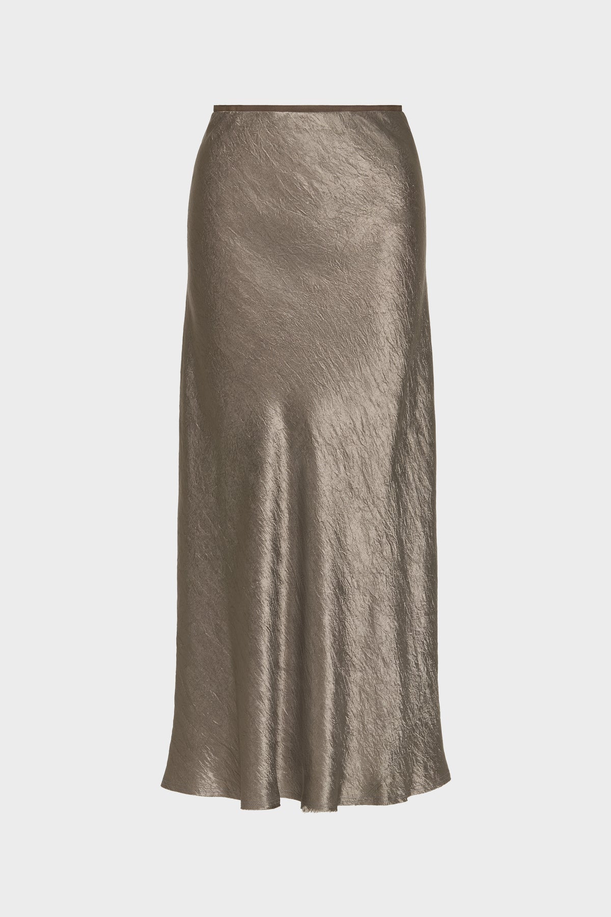 Satin midi skirt