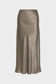 Satin midi skirt