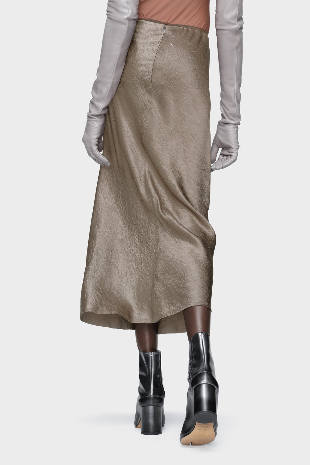 Maison Margiela Satin midi skirt