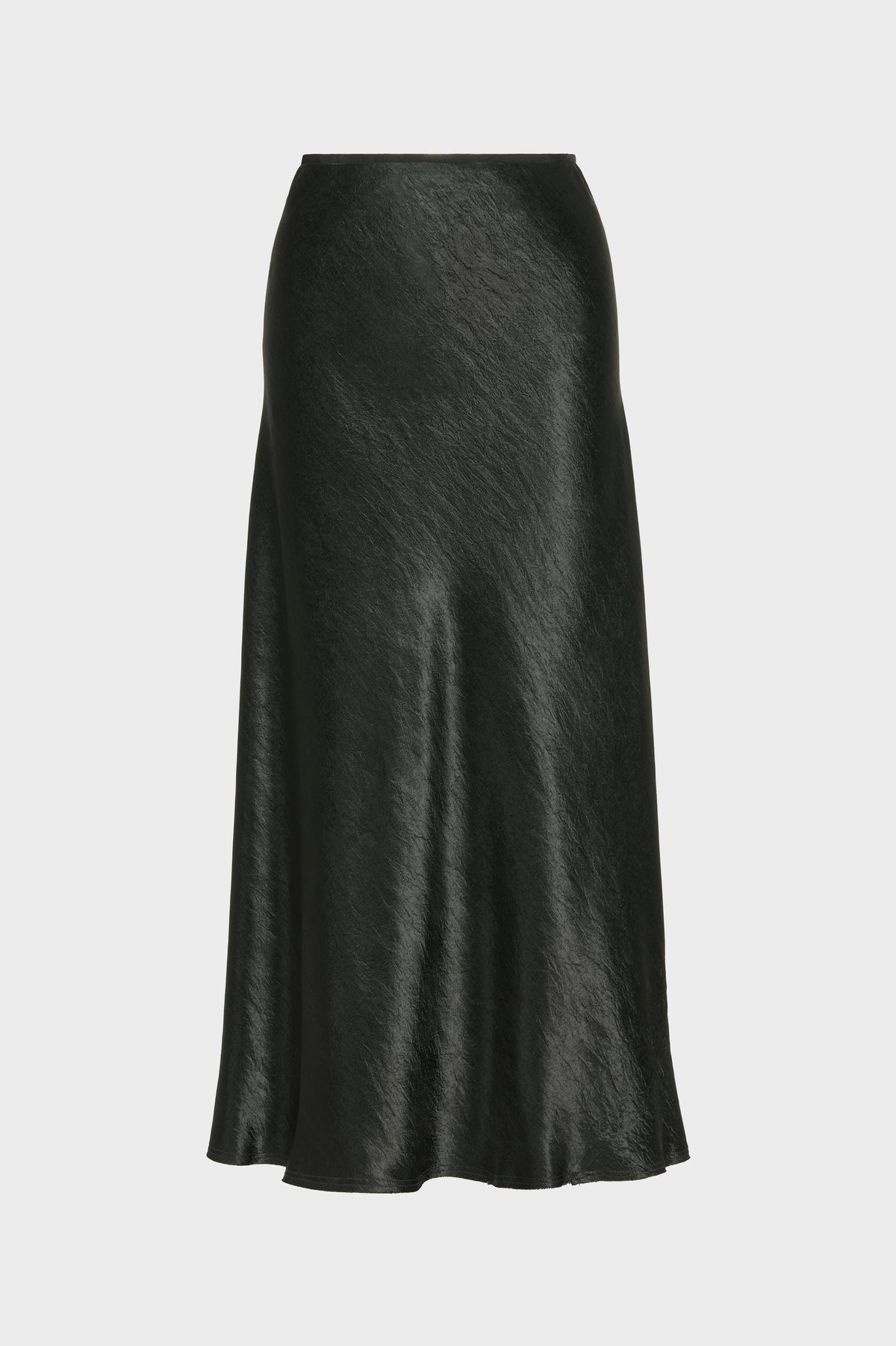 Satin midi skirt