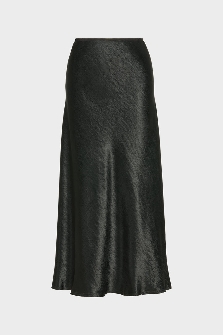 Satin midi skirt