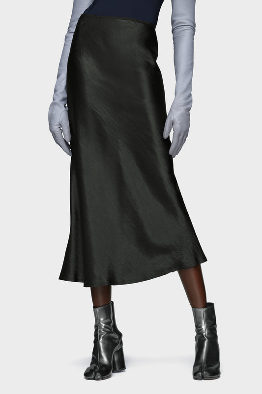 Maison Margiela Satin midi skirt