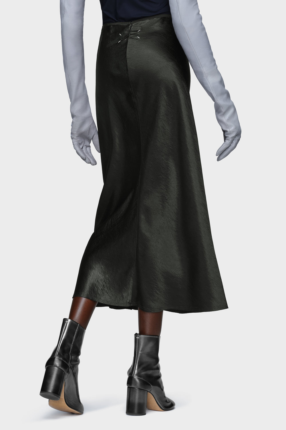 Maison Margiela Satin midi skirt