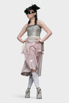 Maison Margiela Laminated taffeta midi skirt