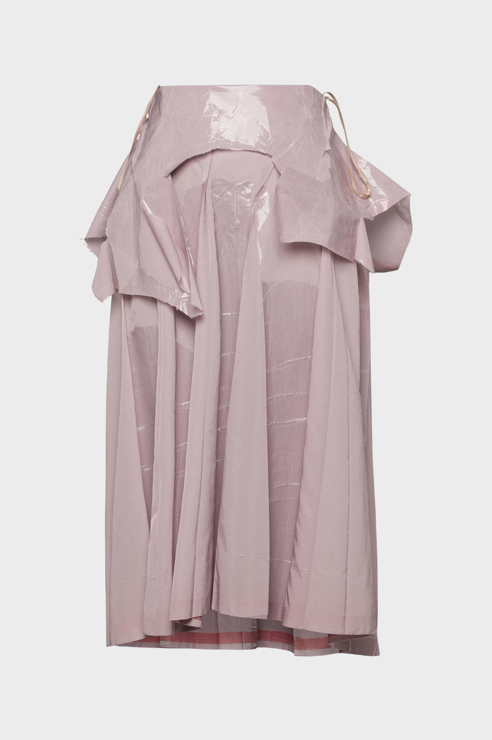 Maison Margiela Laminated taffeta midi skirt