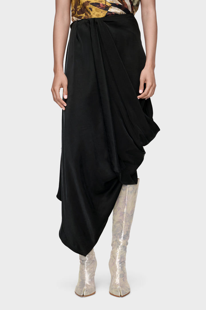 Draped Midi Skirt